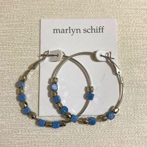 NWOT MARLYN SCHIFF Beads Hoop Earrings